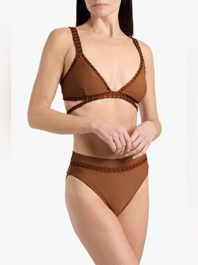 NWOT Simkhai Catina Embroidered Two Piece Swimsuit